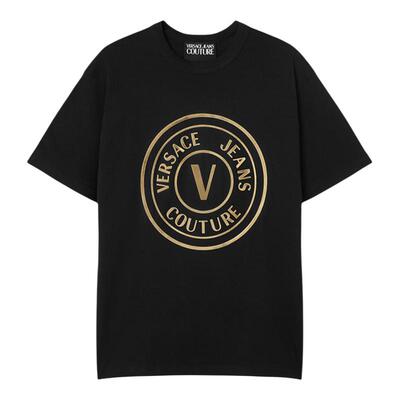 【季末优惠】VERSACE JEANS COUTURE 男士印花棉质平纹针织T恤