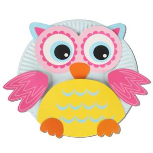 儿童纸盘贴纸画diy 幼儿园手工课制作材料包卡通动物彩色盘子粘贴