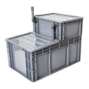 鱼缸底滤过滤箱底滤槽免打孔虹吸管干湿分离盒外置滴流增氧培菌箱