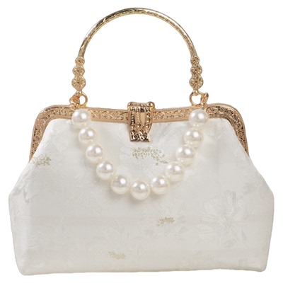 新中式浮雕提花手提包