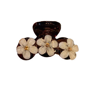 高级感花朵抓夹小号女甜美侧边刘海夹半扎发夹2025新款鲨鱼夹头饰