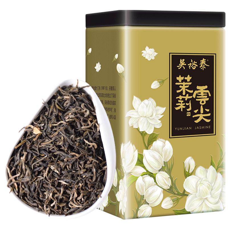 吴裕泰茶叶中华老字号茉莉花茶云尖绿茶特种茶叶180g非遗技艺