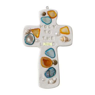 JINNYJIN|手工粘土贝壳冰箱贴挂饰十字信仰圣诞节生日定制礼物