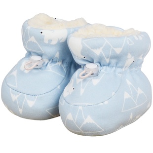 冬季婴儿鞋棉鞋毛蹄子0新生宝宝脚套6不掉12月新款套棉裤加绒保暖