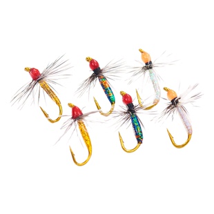 新款炫彩毒刺腹节摇蚊飞蝇蓑羽白条马口微物溪哥淡水通杀假饵收腹