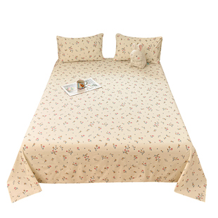 2025新款a类双层纱床单单件宿舍非全棉纯棉加厚被单人枕套三件套2