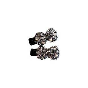 小号蝴蝶结发夹女韩国满钻精致水晶侧边夹发卡高级感轻奢刘海夹