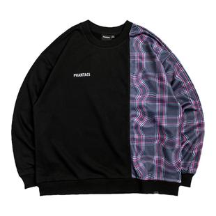 PHANTACi范特西 周杰伦同款 WAVE PLAID SWEATSHIRTS 新款卫衣
