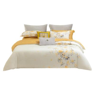 梦洁家纺床上四件套纯棉全棉磨毛套件秋冬保暖被套床单家用床品