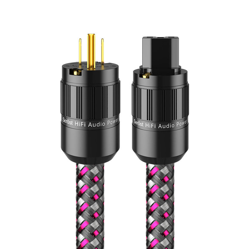 Serost台湾6N单晶铜发烧级HiFi美标美规国标功放机专用音响电源线