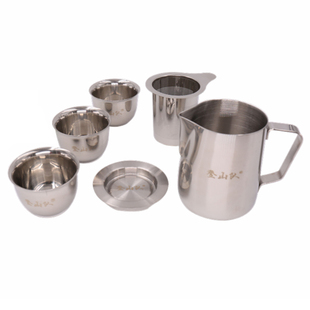 登山队不锈钢功夫户外野营茶具野外泡茶器滤茶壶旅行便携野营家用