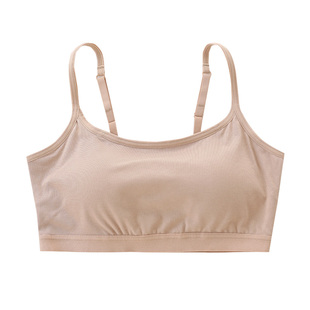 带胸垫小吊带背心女抹胸莫代尔棉短款打底运动文胸内衣裹胸夏季