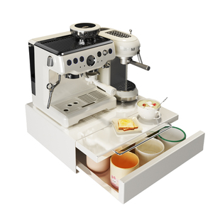 咖啡吧台置物架器具杯子配件收纳柜桌面咖啡机底座摆放台微波炉架