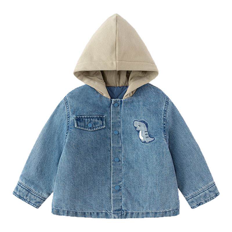 巴拉巴拉棉服男童连帽牛仔上衣