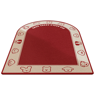 入户门地垫竖版门口红色2026新款进门脚垫耐脏免洗玄关地毯可裁剪