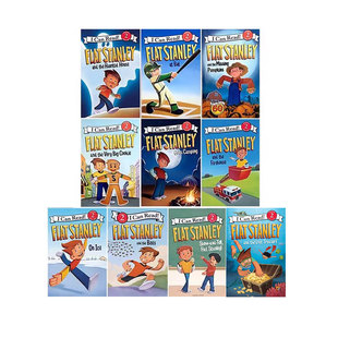 【自营】纸片人斯坦利 英文原版 I Can Read Flat Stanley 9册 分级读物 小学生课外阅读童书绘本图画书