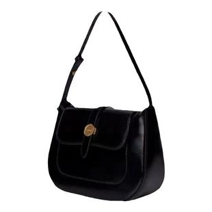 ［大花同款］摩西奶奶法式单肩斜挎牛皮vintage邮差包 2025年新款