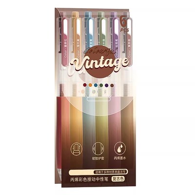 可叠色丙烯彩色按动中性笔大容量