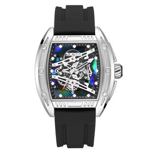 时刻美手表男款镂空机械风酒桶正品潮流学生复古夜光石英腕表男士