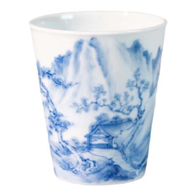 怀玉山房疏林高隐宋画山水青花杯