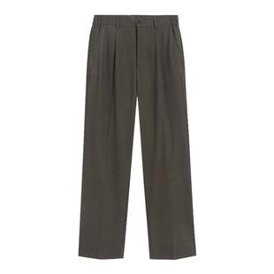 Eli 【挪威森林】秋冬复古简约毛呢通勤松弛感磨毛休闲长裤西裤