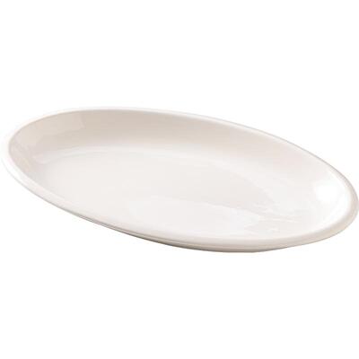 纯白简约鱼盘特大号加厚蒸鱼盘