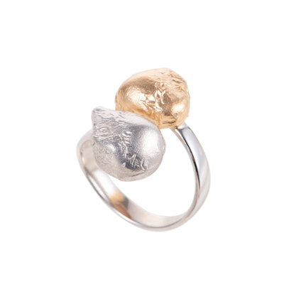 意大利开口戒指joystone萌芽镀金