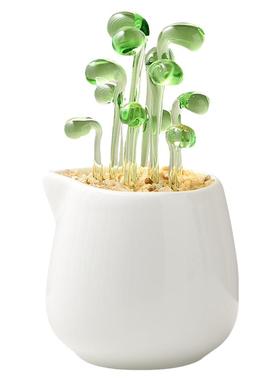 创意办公室桌面盆栽琉璃