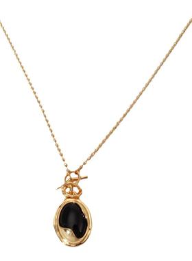 XMR黑玛瑙欧美复古毛衣链