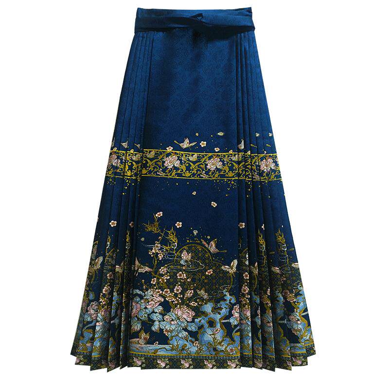 蝶恋花|2025年改良日常通勤织金仿妆花新中式马面裙女汉服日常