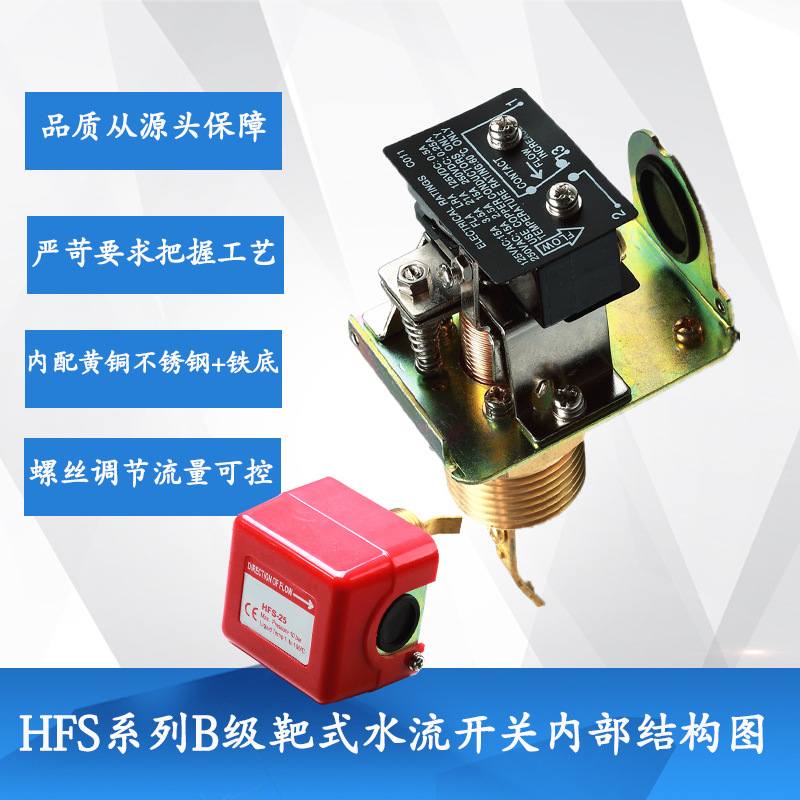 水流开关控制器插入式流水液体靶式流量开关传感器HFS-15 20 25