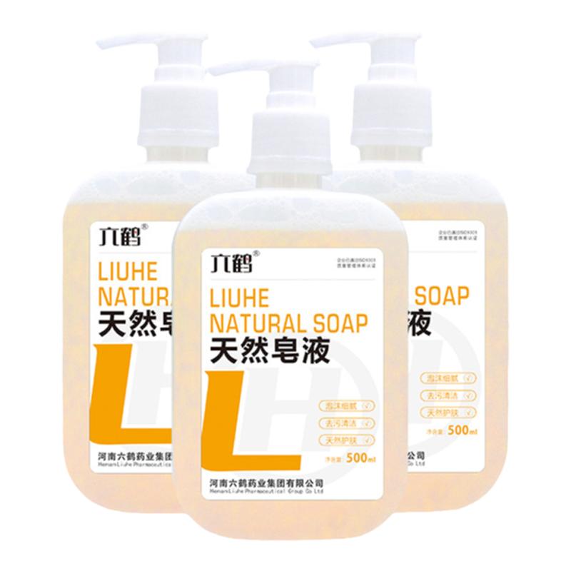 六鹤泡沫细腻天然皂液洗手液家庭