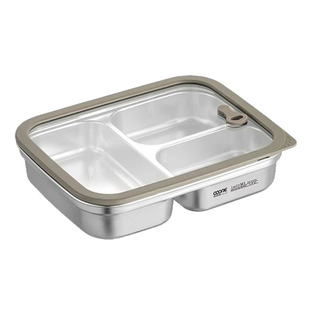 304不锈钢可微波炉加热饭盒新款分格便当盒3三格餐盒上班族带饭盒