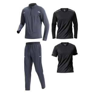 跑步男士运动套装速干秋冬季2025新款训练服健身长袖晨跑衣服冬天