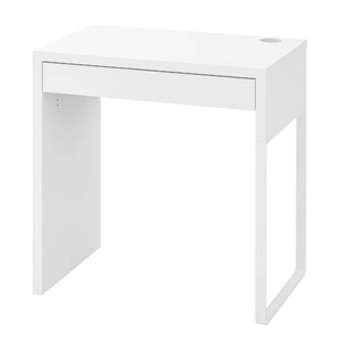 宜家国内代购米克书桌电脑桌带抽屉居家办公桌家用学习桌课桌学生