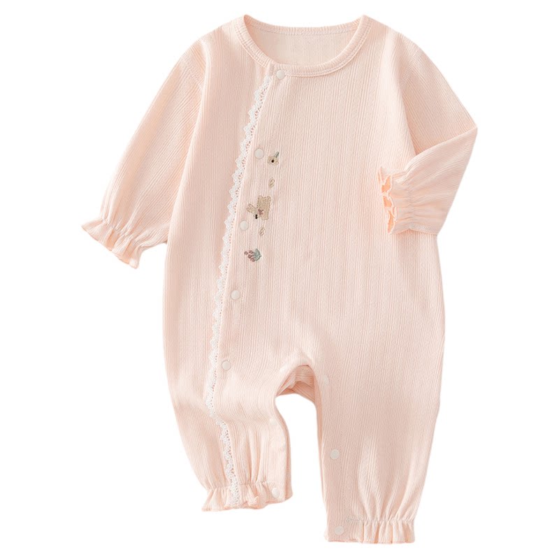 新生婴儿衣服早秋连体衣纯棉宝宝春秋外出服a类秋季长袖连身哈衣