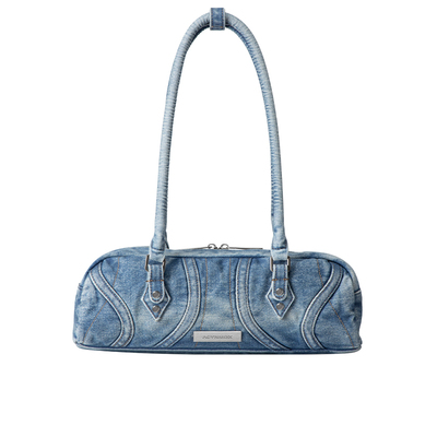 辣妹千禧风牛仔法棍包单肩腋下包