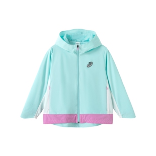 ASICS/亚瑟士童装舒适春季新男女童三防外套百搭运动休闲梭织便服