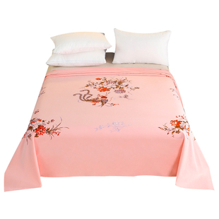 老上海印花老式国民床单100全棉单件双人床老款复古粗布纯棉加厚