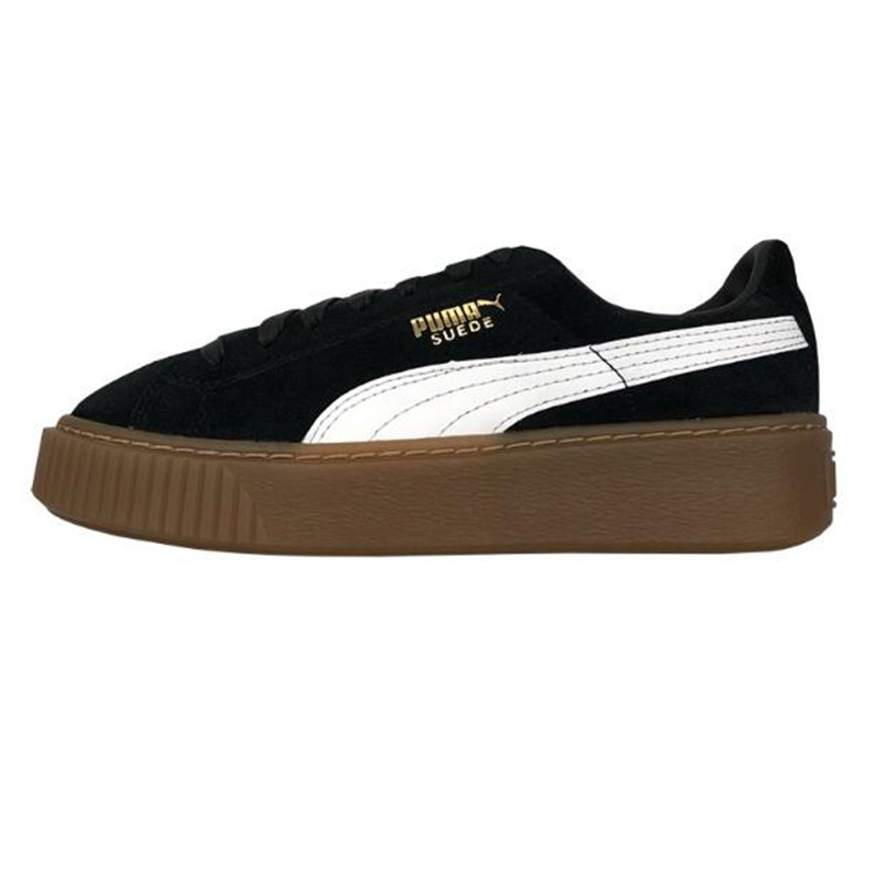 PUMA蕾哈娜Suede 刘雯同款 黑白棕厚底松糕鞋板鞋363559-01-02-03