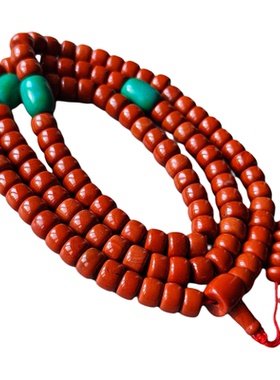 释宏天然南非红碧玉108念珠手串