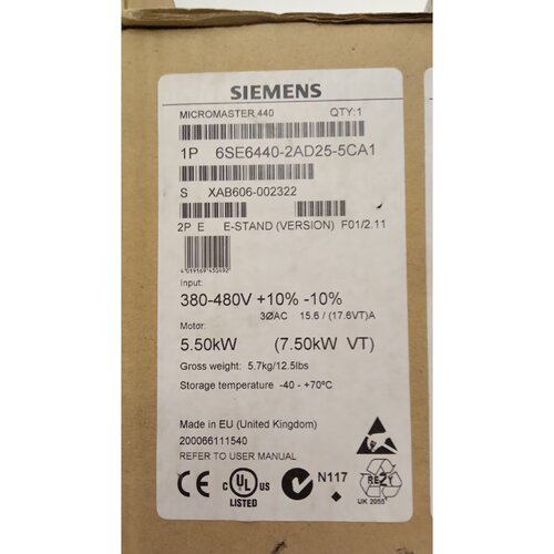 议价未5.5KW变频器6SE6440-2AD25-2UD23-31-0BA1-8DA0-5CA1