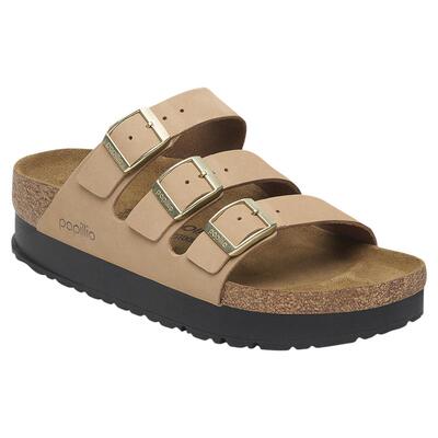 BIRKENSTOCK勃肯绒面革多带拖鞋