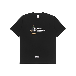 AAPER男装春夏图案印花宽松短袖T恤1258XXO