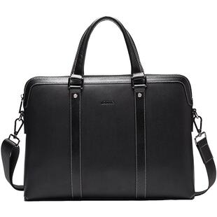 奥康真皮公文包头层牛皮韩版休闲斜挎包商务单肩包白领男包手提包