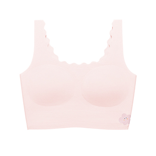 likeuu儿童内衣一阶段囡囡桃女大童发育期防凸点学生小背心a类