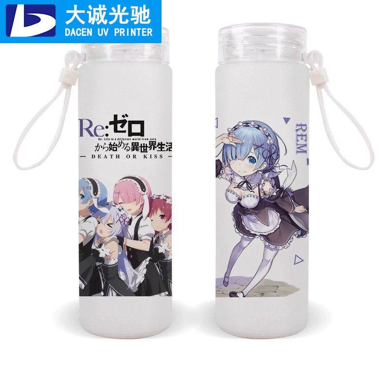 高速万能uv平板打印机水杯玻璃杯化妆品3d彩印圆柱体uv打印机