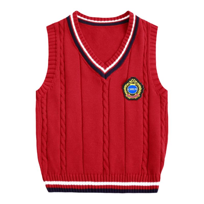 小学生班服儿童毛衣背心高中春秋装校服女童学院风幼儿园园服套