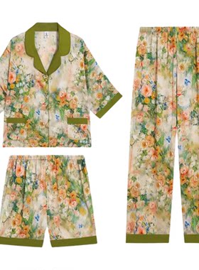 七分袖宽松睡衣女家居服送妈妈