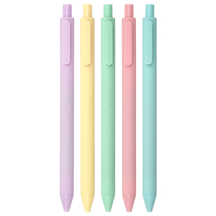 KACO书源按动彩色中性笔国风五支套装复古色马卡龙彩色笔记专用莫兰迪色手账笔ins冷淡风 高颜值彩笔